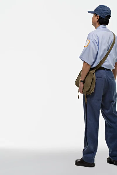 Portrait of a postman back — Stock Photo, Image