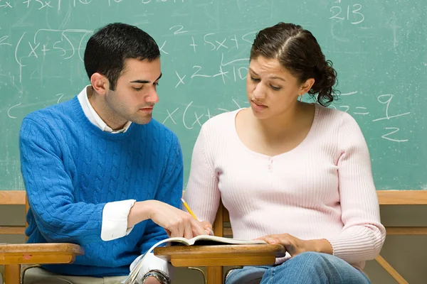 Two students studying — Stock Photo, Image