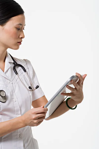 Portrait of a young asian nurse — Stock Photo, Image