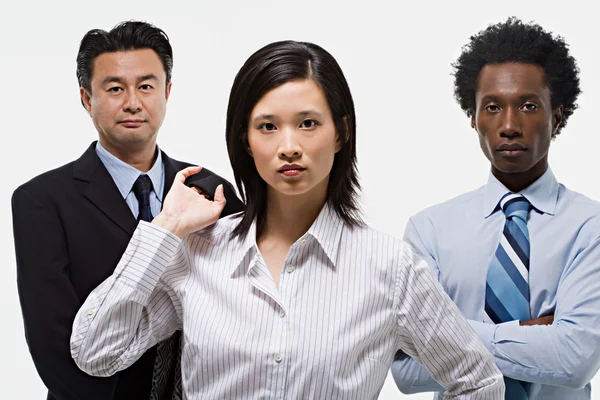 Group of three office workers — Stock Photo, Image