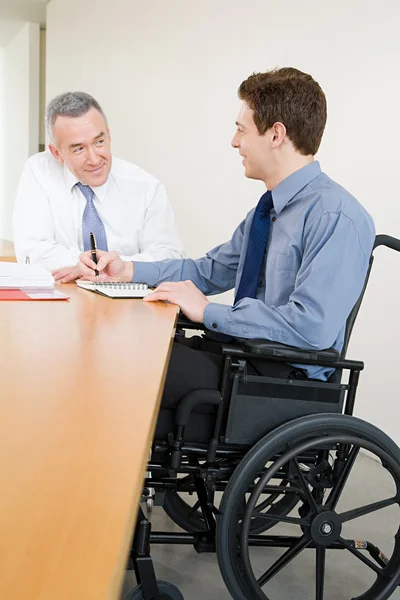 Disabled male office worker — Stock Photo, Image