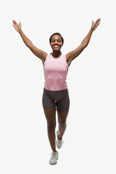 Female athlete smiling — Stock Photo, Image