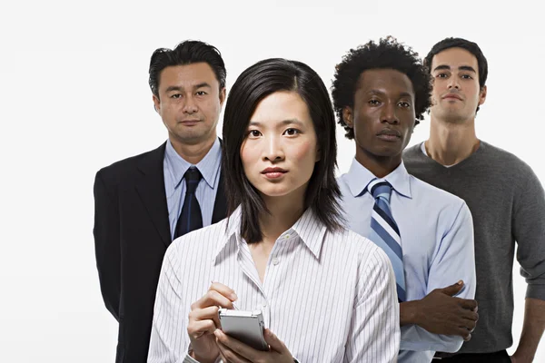 Group of four office workers — Stock Photo, Image