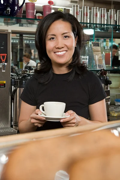 Waiter smiling at camera — Stock Photo, Image