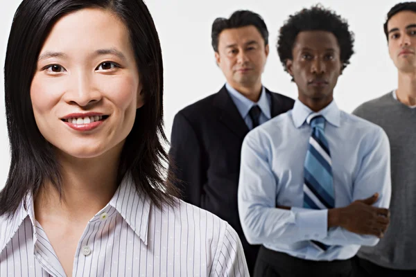 Group of four office workers — Stock Photo, Image