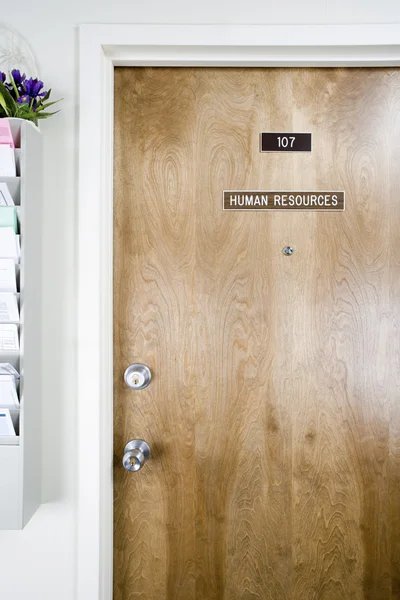 Human resources office door — Stock Photo, Image