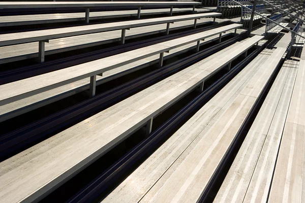 Bleachers on the football stadium Stock Photo