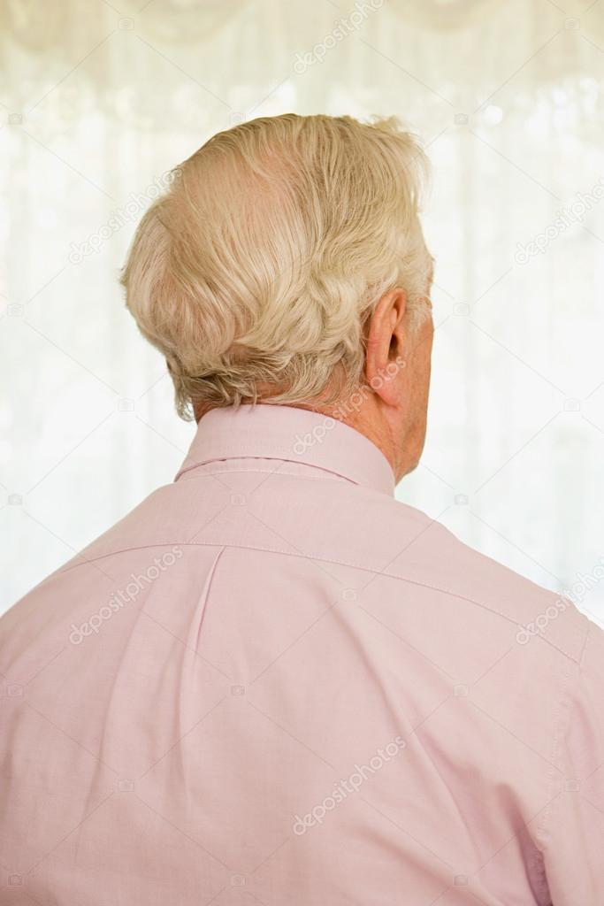 Elderly man back view