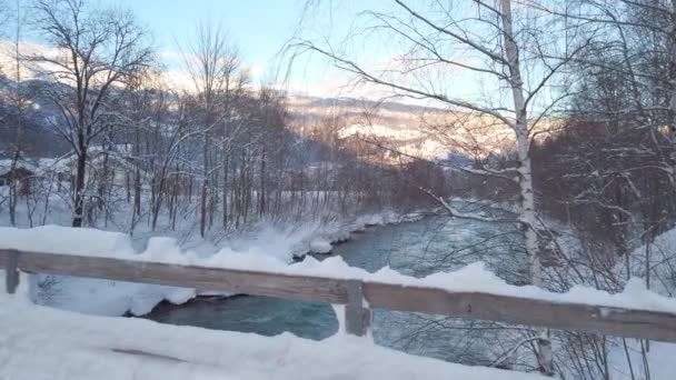 Doğu Tyrol Daki Drava Nehri — Stok video