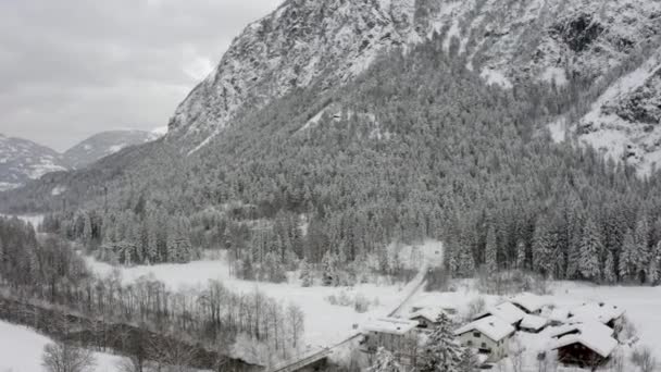 Doğu Tyrol Daki Drava Nehri Nin Kuş Bakışı Manzarası — Stok video