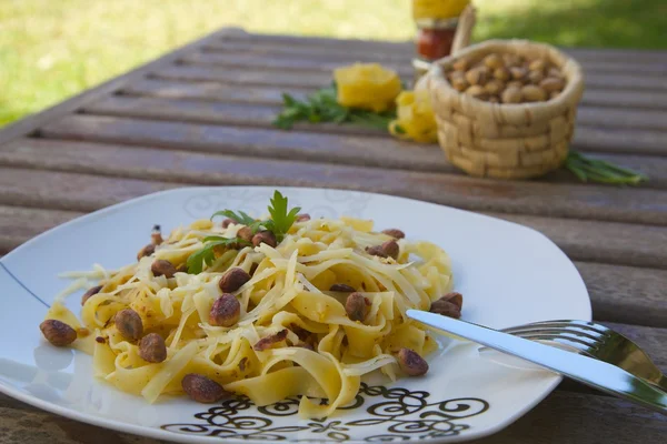 Pasta con pesto de pistacho — Foto de Stock