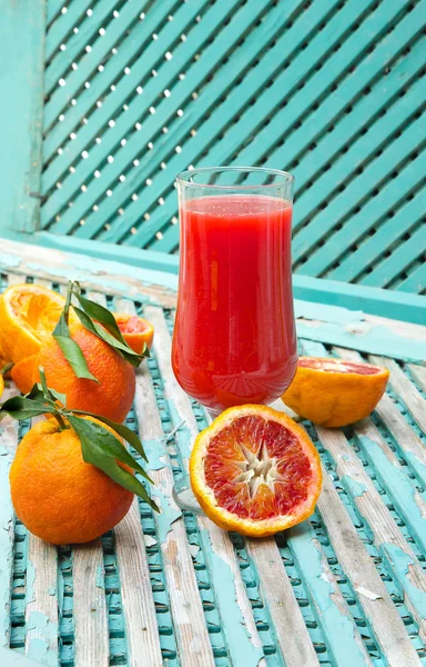 Suco fresco de laranja de sangue — Fotografia de Stock