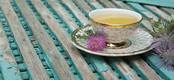 Milk thistle tea — Stock Photo, Image