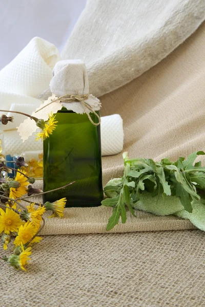 Dandelion oil — Stock Photo, Image