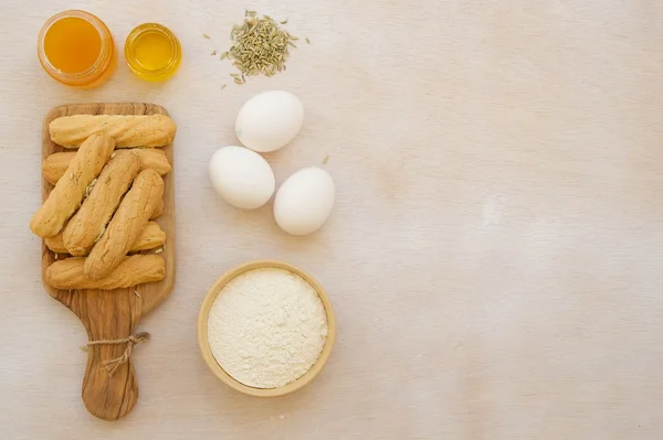 Biscoitos com grãos de erva-doce — Fotografia de Stock