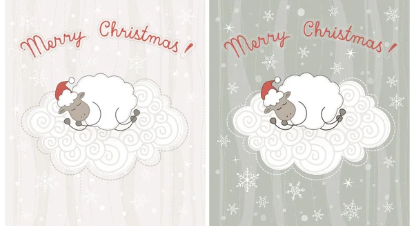 Christmas greeting cards — Stock Vector