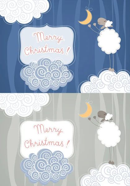 Christmas greeting cards — Stock Vector