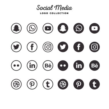 Sosyal ortam simgesi seti