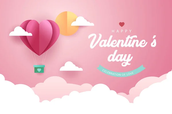 Banner Web Día San Valentín Con Foto — Archivo Imágenes Vectoriales