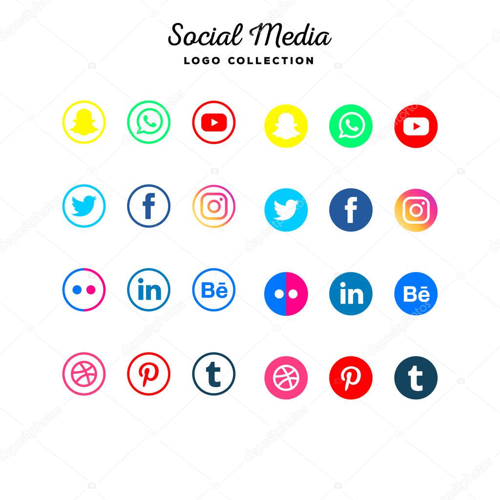 Social media icon set