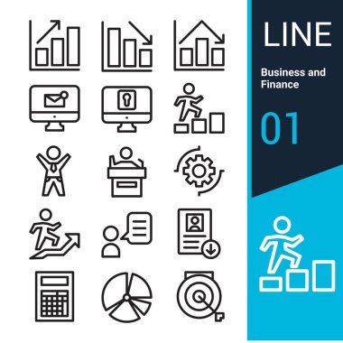 Satır Düzenlenebilir Vuruş - Finans ve Businnes Vektör Simgeleri