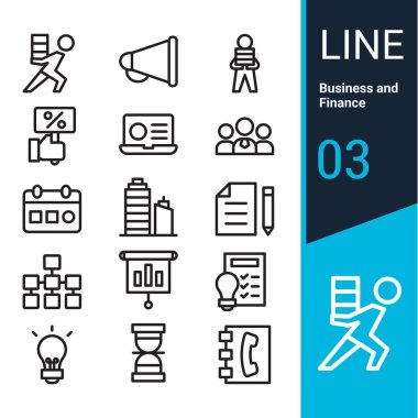 Satır Düzenlenebilir Vuruş - Finans ve Businnes Vektör Simgeleri