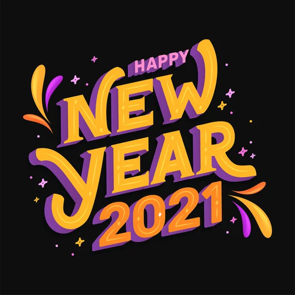 Feliz Ano Novo 2021 Hanging White Paper Number Colful Background —  Vetores de Stock