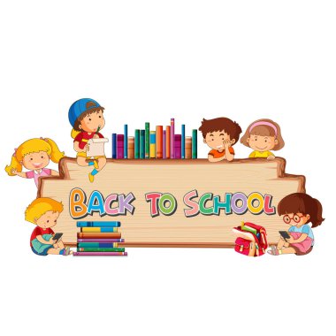 Okul öğrenci vektörüne dönüş