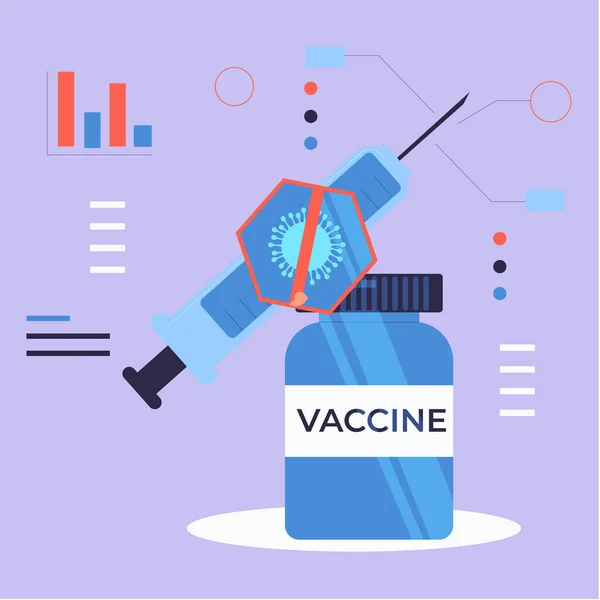 Utformning Coronavirusvaccin — Stock vektor