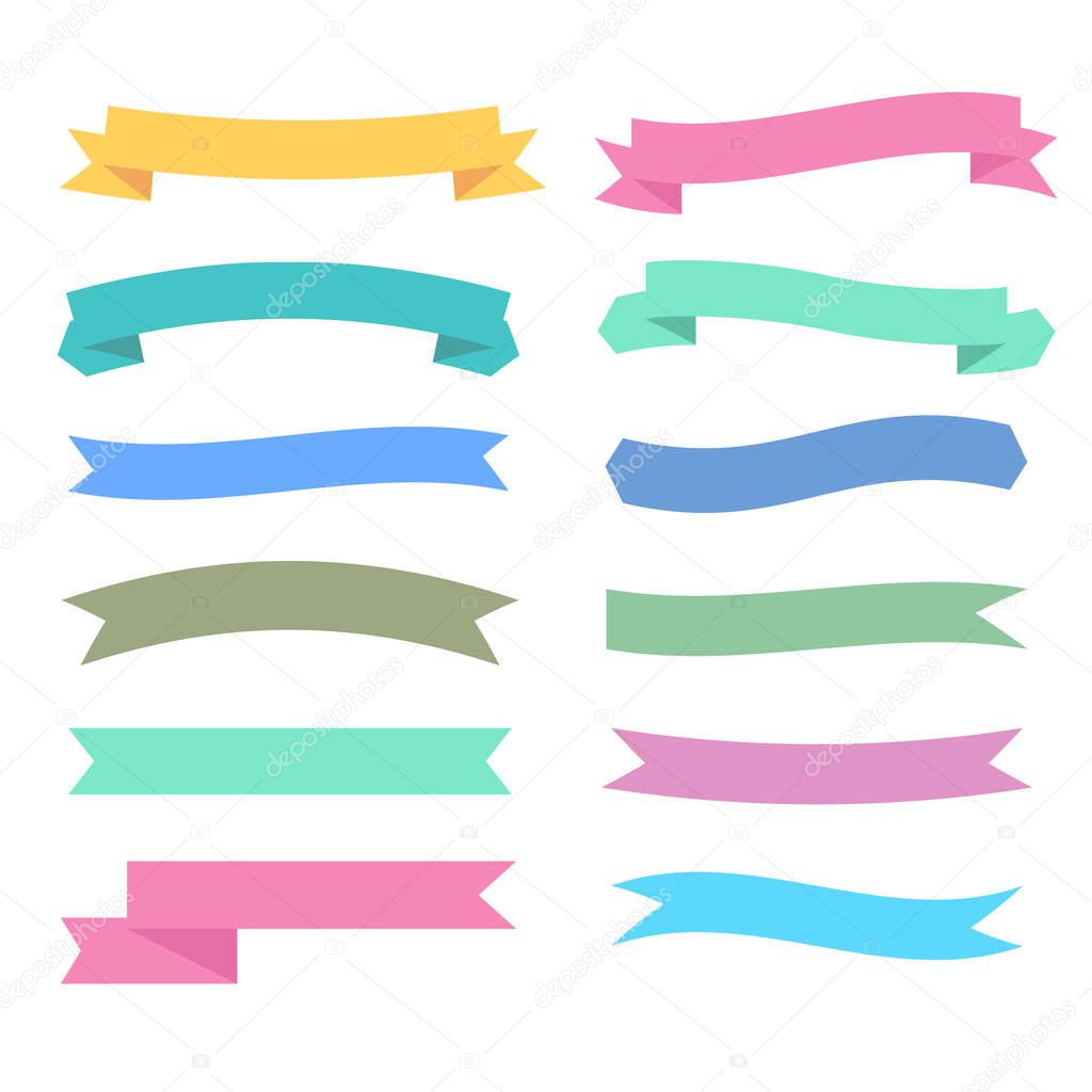 soft colors ribbons set different styles