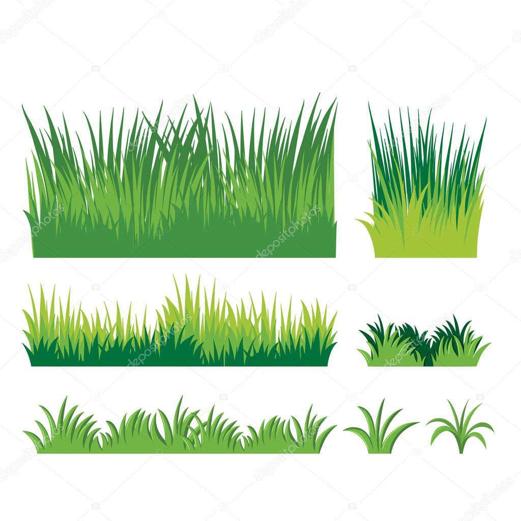 different doodles of grass