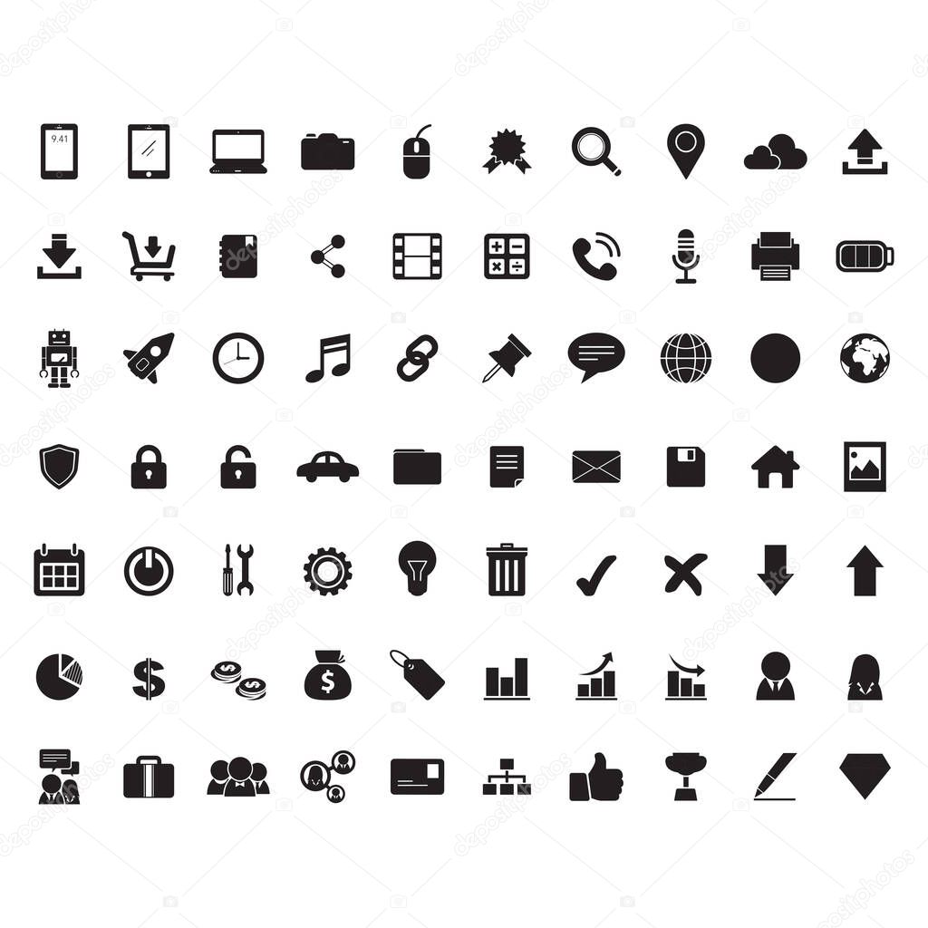 Chat icons set vecor