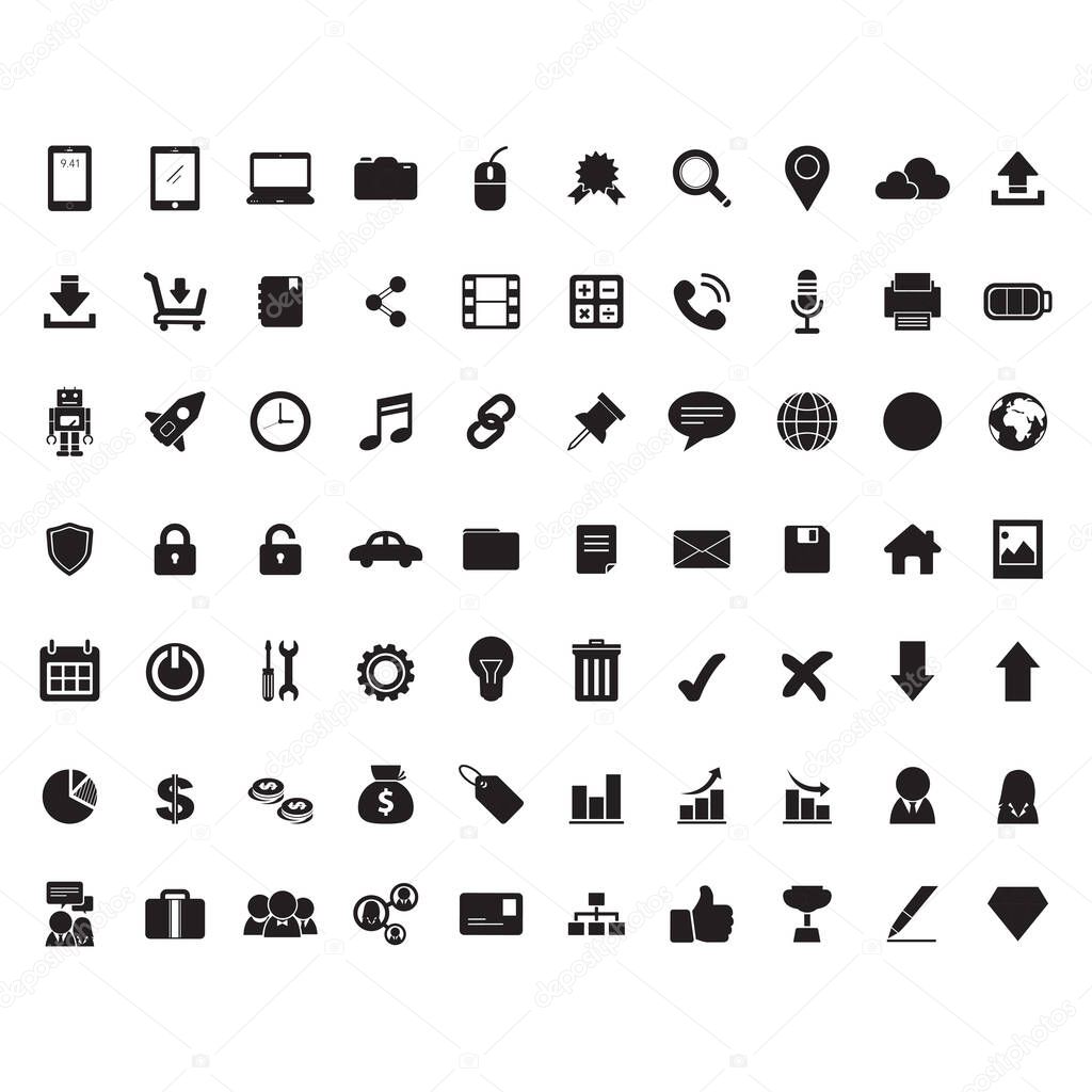 chat icons set vecor