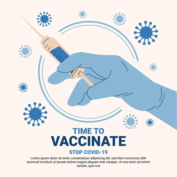 Illustration Campagne Vaccination Plate Biologique — Image vectorielle