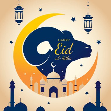 eid al adha islamic celebration llustration clipart