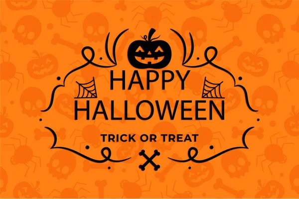 Halloween Fundo Design Plano — Vetor de Stock