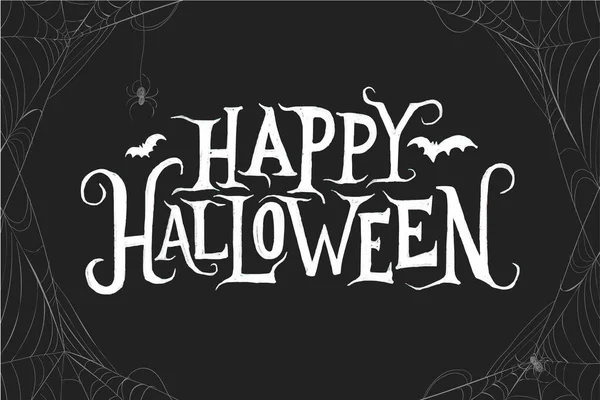 Mão Desenhar Feliz Halloween Lettering Backround — Vetor de Stock