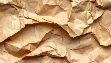 Buruşuk kahverengi kağıt arka plan. Buruşmuş kağıt dokusu.