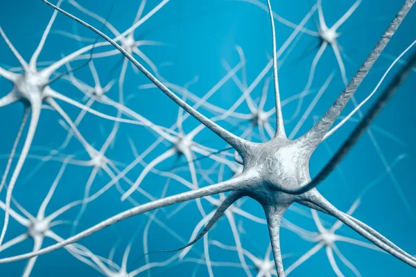 Neuronů v mozku, 3d ilustrace neuronové sítě. — Stock fotografie