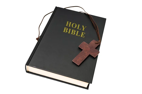 Croix et Sainte Bible. Concept de religion . — Photo