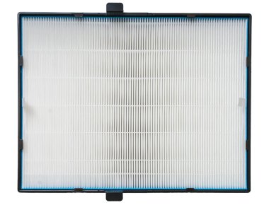 High efficiency air filter for HVAC system. Isolated on white background clipart