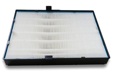 Hvac sistemi için yüksek verimlilik hava filtresi. Beyaz arka plan üzerinde izole