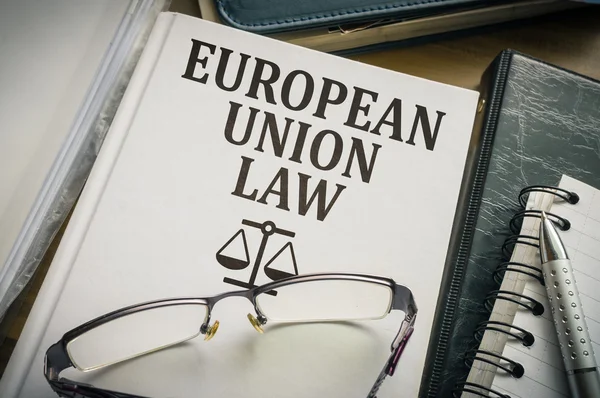 Direito da União Europeia. Conceito de legislação e justiça . — Fotografia de Stock