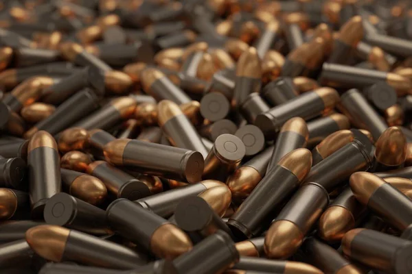 Close View Many Bullets Rendered Illustration — Stock Photo, Image