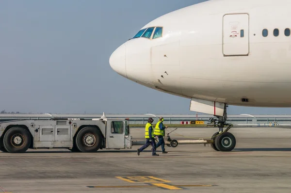 Cabine de l'avion dans le port aérien — Photo