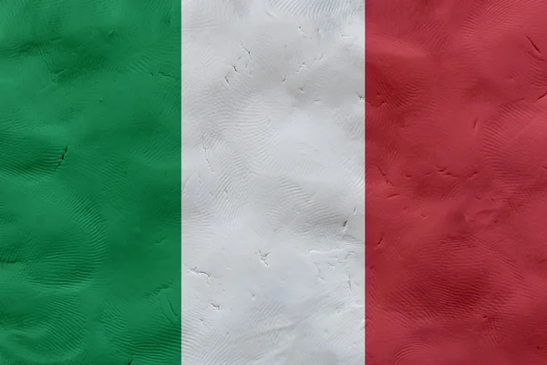 Plasticine flag of Italy — Stock Photo, Image