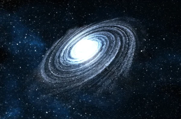 Galaxia espiral sobre fondo estrellado . — Foto de Stock