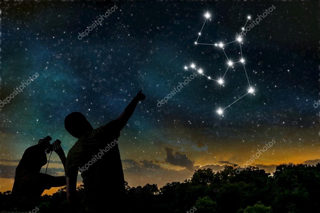 Hercules Constellation On Night Sky Astrology Concept Silhouet Stock Photo Image By C Vchalup2