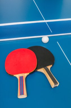 Raketler Masa Tenisi veya ping pong.