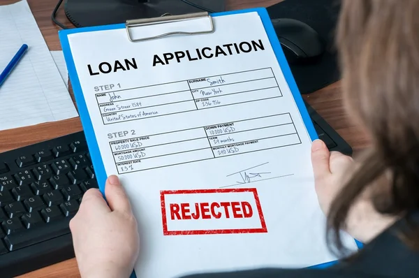 Loan application rejected. — Stock Photo, Image